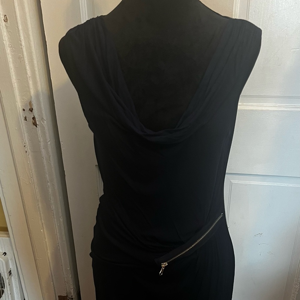 Navy sleeveless dress